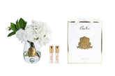 Côte Noire Perfumed Tea Rose & Hydrangea in Hand-Blown Tear Drop Vase